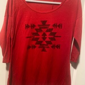 RED FOXXI USA MID SLEEVE SHIRT